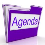 Agenda File Represents Folders Correspondence And Plan Stock Photo