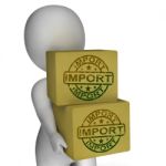 Import Boxes Show Imported Global Goods And Merchandise Stock Photo