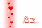 Abstract Valentines Day Background With Hearts Stock Photo