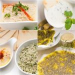 Arab Middle Eastern Food Collage Stock Photo