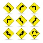 Doodle Traffic Signs Illustrator Stock Photo