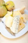 Fresh Pears And Cheese Stock Photo