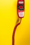 Vintage Red Phone Stock Photo