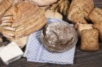 Fresh Assortment Of Baked Bread Varieties Stock Photo