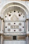 Partial View Of Saint Marks Basilica Venice Stock Photo