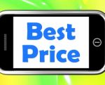 Best Price On Phone Shows Promotion Offer Or Discount Stock Photo