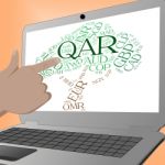 Qar Currency Indicates Exchange Rate And Fx Stock Photo