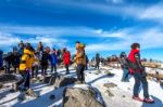 Deogyusan,korea - January 1: Tourists Taking Photos Of The Beautiful Scenery And Skiing Around Deogyusan,south Korea On January 1, 2016 Stock Photo