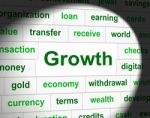 Finances Growth Represents Rise Commerce And Investment Stock Photo