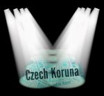 Czech Koruna Means Foreign Currency And Banknotes Stock Photo