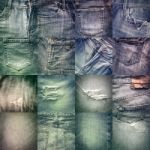 Collage Set Of Jeans Background Stock Photo