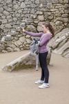 Child Taking Selfies Stock Photo