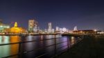 Panorama View Of Minato Mirai Bay, Yokohama City Stock Photo