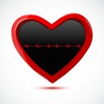 Heart With Cardiology Stock Photo