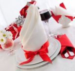 Serving Holiday Table Stock Photo