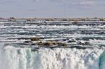 Beautiful Isolated Photo Of Amazing Powerful Niagara Waterfall Stock Photo