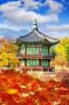 Gyeongbokgung Palace In Autumn,south Korea Stock Photo