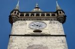 Partial View Of The Old Town City Hall In Prague Stock Photo