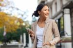 Girl With Mobile Phone Stock Photo