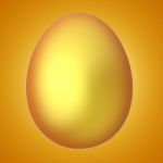 Easter Egg Indicates Blank Space And Copyspace Stock Photo