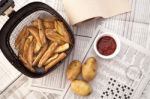 Fries French Ketchup Still Life Stock Photo