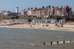 View Of The Beach At Southwold Stock Photo