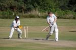 Village Cricket Being Played At Coleman's Hatch Stock Photo