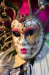 Venetian Mask For Sale At Winter Wonderland In Hyde Park Stock Photo