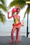 Samui Body Painting Stock Photo