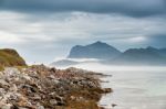 Norway Coast. Ocean Beach. Vacation In Norway Stock Photo