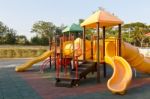 Children Playground In Park Stock Photo