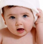 Baby Face Close Up Stock Photo