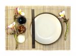 Japanese Food Empty Dish Stock Photo