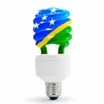 Flag Of Solomon Island On Bulb Stock Photo