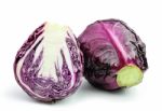 Red Cabbage On White Background Stock Photo