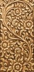 Flower Carved On Wood Stock Photo