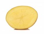 Half Of Potato Isolated On The White Background Stock Photo