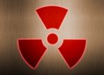 Radioactive Symbol On Metal Stock Photo