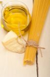 Italian Pasta Basic Food Ingredients Stock Photo