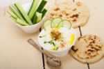 Arab Middle East Goat Yogurt And Cucumber Salad Stock Photo