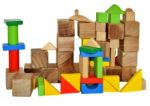 City Of Wooden Cubes Stock Photo