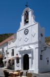 Mijas, Andalucia/spain - July 3 : Typical Street Cafe In Mijas Stock Photo