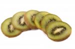 Kiwis On White Background Stock Photo