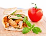 Chicken Wrap Stock Photo