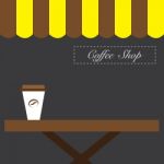 Cup Of Coffee On Table In Cafe Illustration  Stock Photo