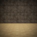 Wood Floor And Grunge Wall Stock Photo