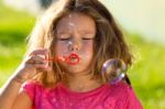 Beautiful Children Having Fun In The Park Stock Photo