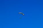 Flying With A Para-glider Stock Photo