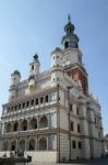 Town Hall Clock Tower In Poznan Stock Photo