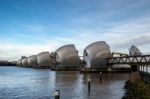 View Of The Thames Barrier Stock Photo